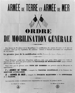 Ordre om generell mobilisering, 1914 av French School